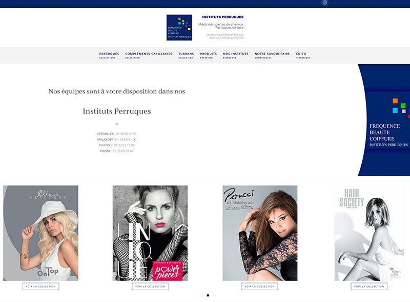 Site Fréquence beauté coiffure- instituts Perruques